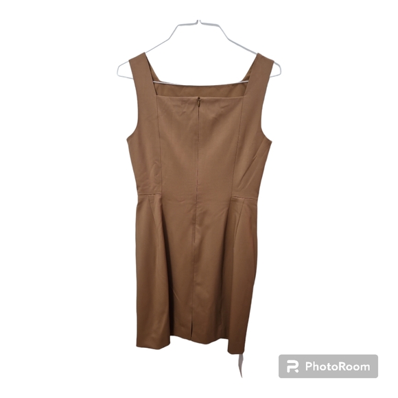 MM Lafleur Size 8 New With Tags The Cynthia Dress Washable Wool Twill in Camel - Picture 4 of 8